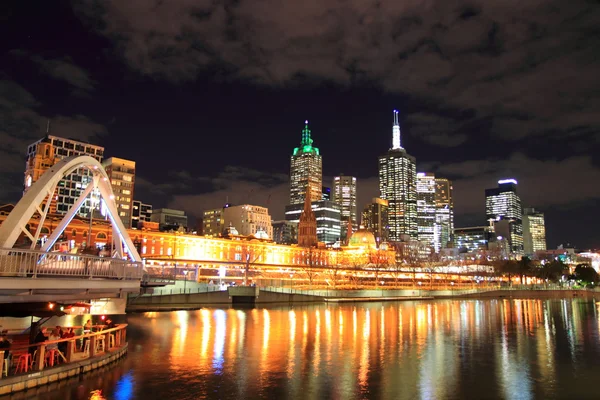 Melbourne natt — Stockfoto