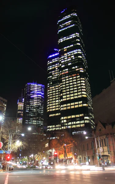 Nacht Melbourne — Stockfoto