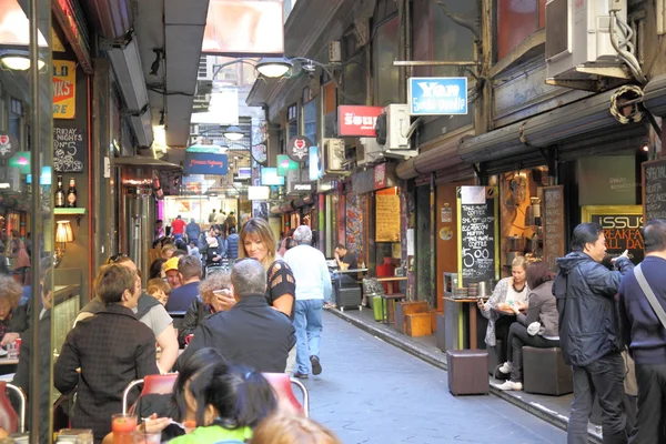 Melbourne lane restaurant — Stock Photo, Image