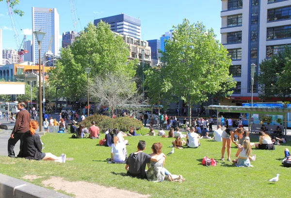 Život ve městě Melbourne — Stock fotografie