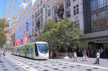 Melbourne modern tram clipart