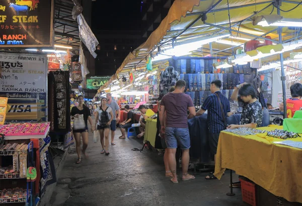 Mercato notturno Bangkok Thailandia — Foto Stock