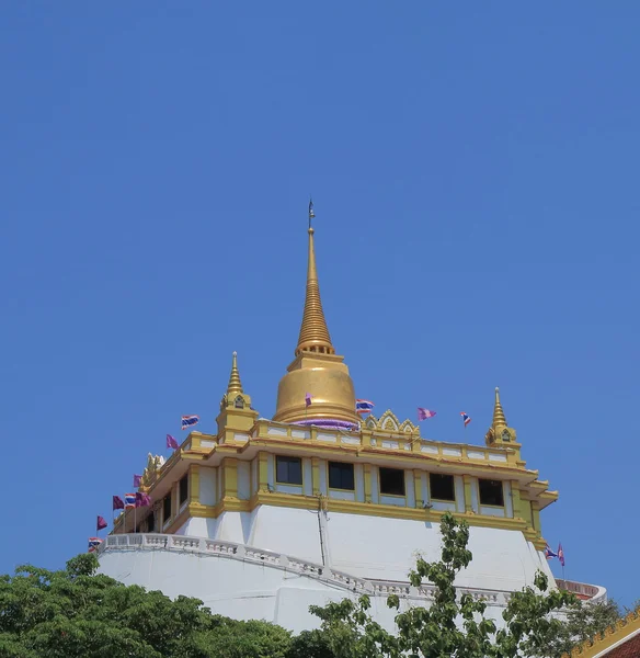 Wat Saket Golden Mountain Buddhism temple Thailand — Stok fotoğraf