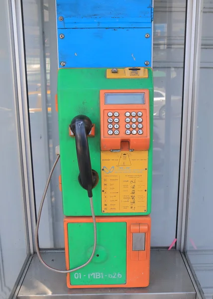 Public pay phone Bangkok Thailand — стокове фото