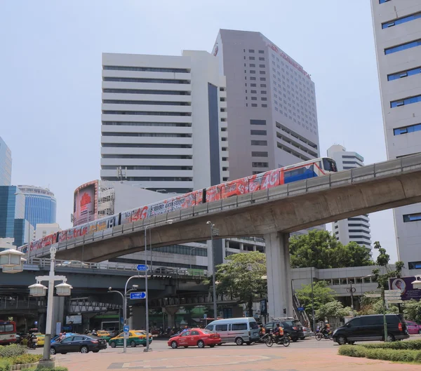 Bangkok stadsgezicht verkeer — Stockfoto
