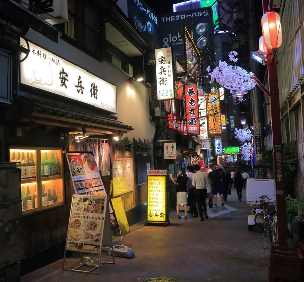 Kehidupan malam kembali jalan Tokyo Jepang — Stok Foto