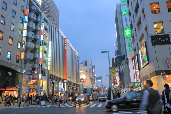 Ginza shopping street Tokyo — Zdjęcie stockowe