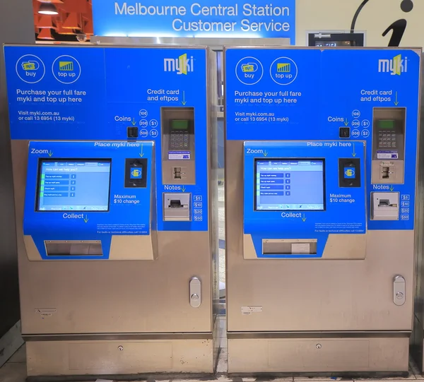 Melbourne train ticket machine — Stock Photo, Image