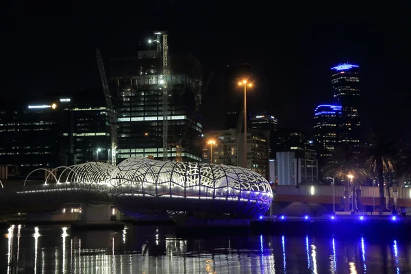 Melbourne modern architecture night cityscape Australia — Stock Photo, Image