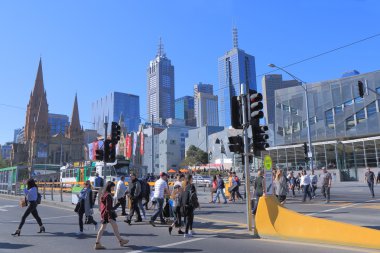 Melbourne cityscape Avustralya