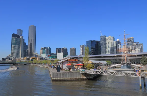 Melbourne waterfront cityscape Australia — Stock Photo, Image