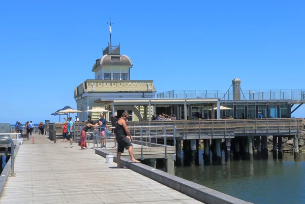 St Kilda beach restaurant Melbourne Australia — Zdjęcie stockowe