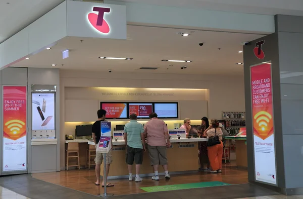 Toko telepon seluler Telstra Australia — Stok Foto