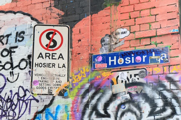 Graffiti straatkunst Melbourne — Stockfoto