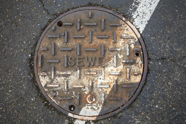 Sewer on the street — Stock Photo, Image