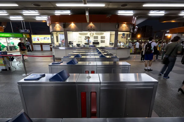 Ticket barriers machine at BTS public train station