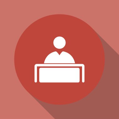 iş adamının düz simgesi