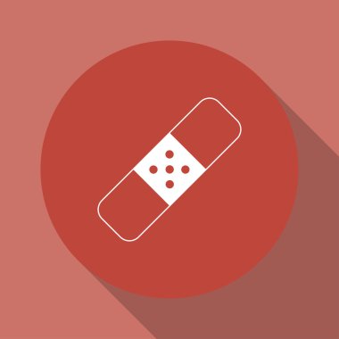 Alçı simgesi. Düz tasarım stili.