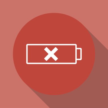 Pil simgesi. Düz tasarım stili.