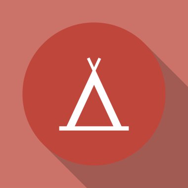 kamp simgesi. Düz tasarım stili.