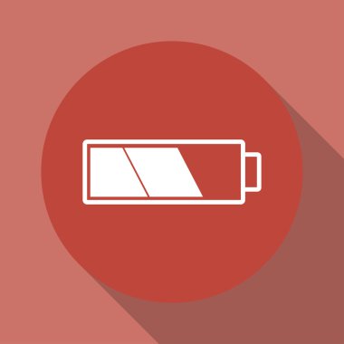 Pil simgesi. Düz tasarım stili.