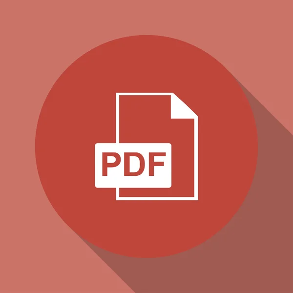 Icône PDF. Style design plat . — Image vectorielle