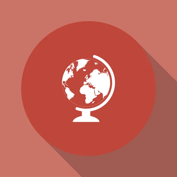 Geografía escuela tierra globo web icono. ilustración vectorial . — Vector de stock