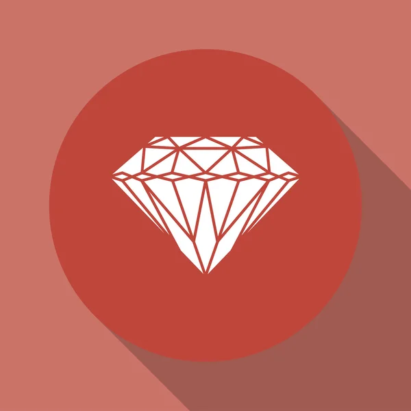 Icono de diamante - Vector — Archivo Imágenes Vectoriales