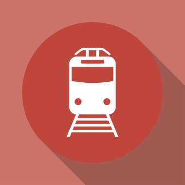 Tren ikonu. düz tasarım biçimi.