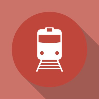 Tren ikonu. düz tasarım biçimi.