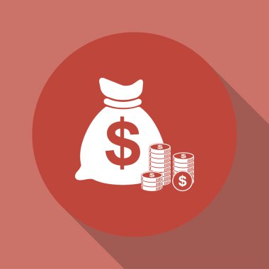 Para simgesi. Düz tasarım stili.