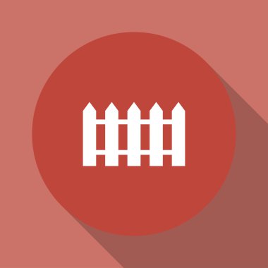 çit simgesi. Düz tasarım stili.