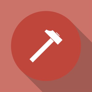 çekiç simgesi. Düz tasarım stili