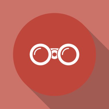 Dürbün simgesi. Düz tasarım stili 