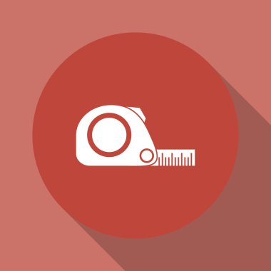 Mezura simgesi. Rulet inşaat erkek