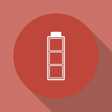 Pil simgesi. Düz tasarım stili.