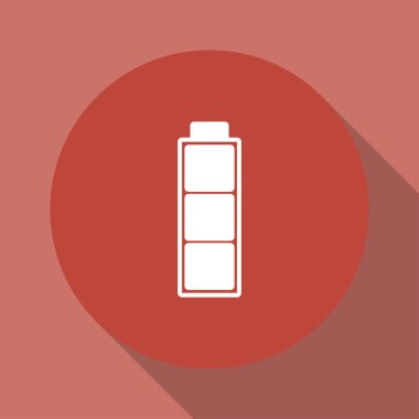 Pil simgesi. Düz tasarım stili.