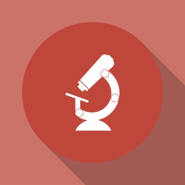 mikroskop simgesi. Düz 