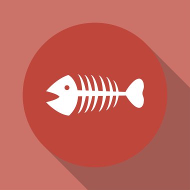 Balık iskeleti. Düz 