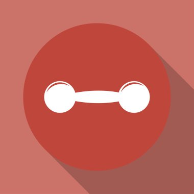 Dumbbell simgesi. Düz 