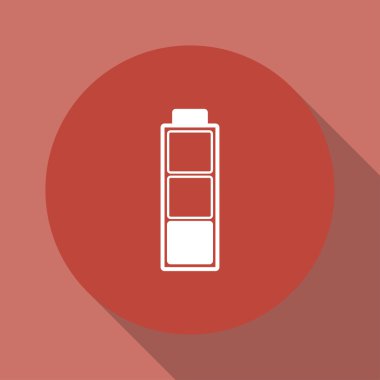 Pil simgesi. Düz tasarım stili.