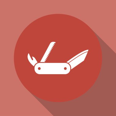 Swiss bıçak simgesi. Düz 