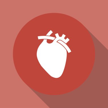 Vektör düz kalp simgesi. EPS 10.