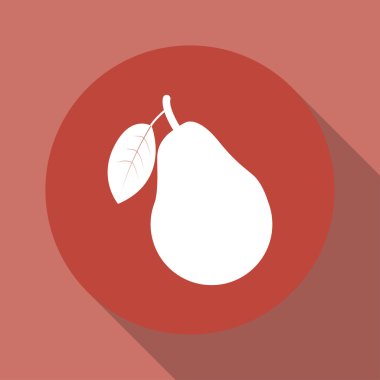 Bir armut simgesinin vektör illüstrasyonu