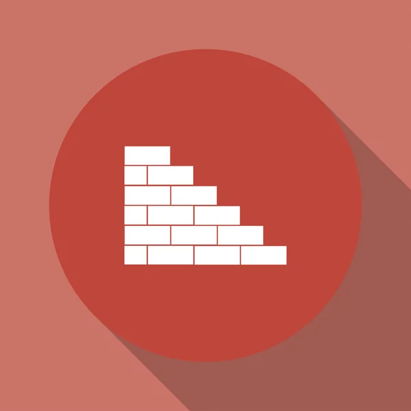 Icône de briques. Plat — Image vectorielle