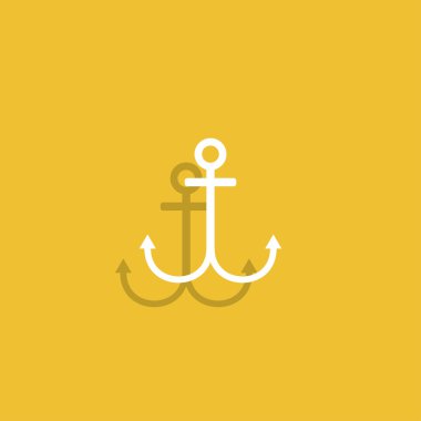 Çapa sembolü. Modern tasarım düz stil ikonu