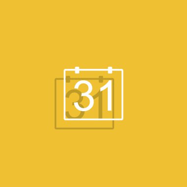 Takvim simgesi, vektör illüstrasyonu. Düz tasarım biçimi