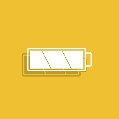 Pil simgesi. Düz tasarım stili.