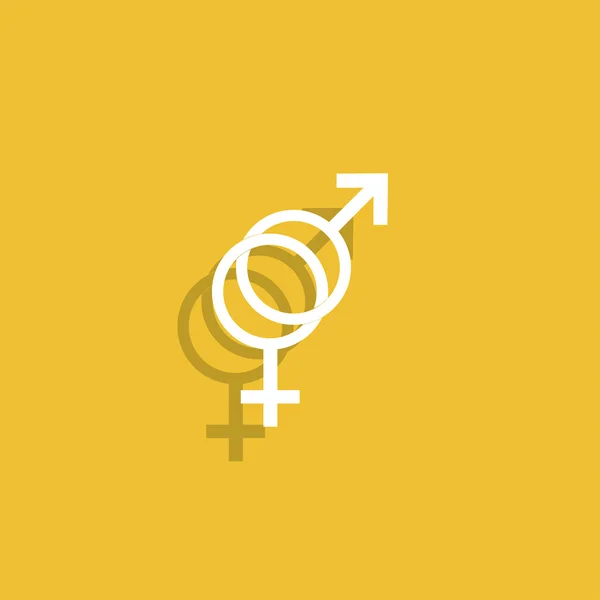 Mannelijke en vrouwelijke geslachtssymbool - vectorillustratie — Stockvector