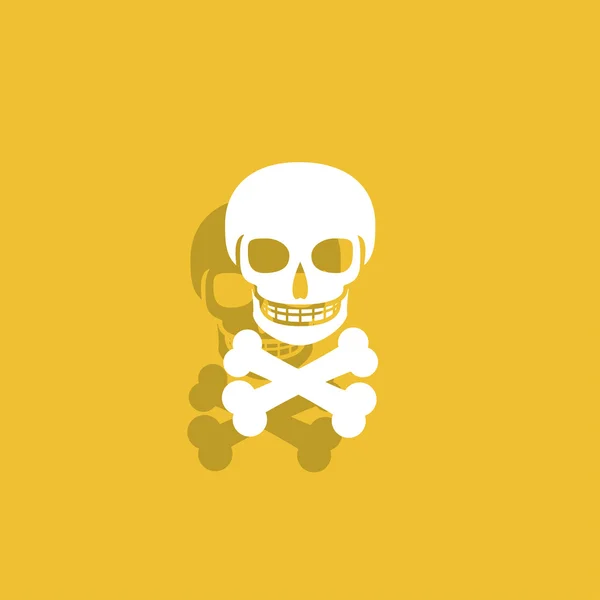 Skull icon isolated. — Stock Vector